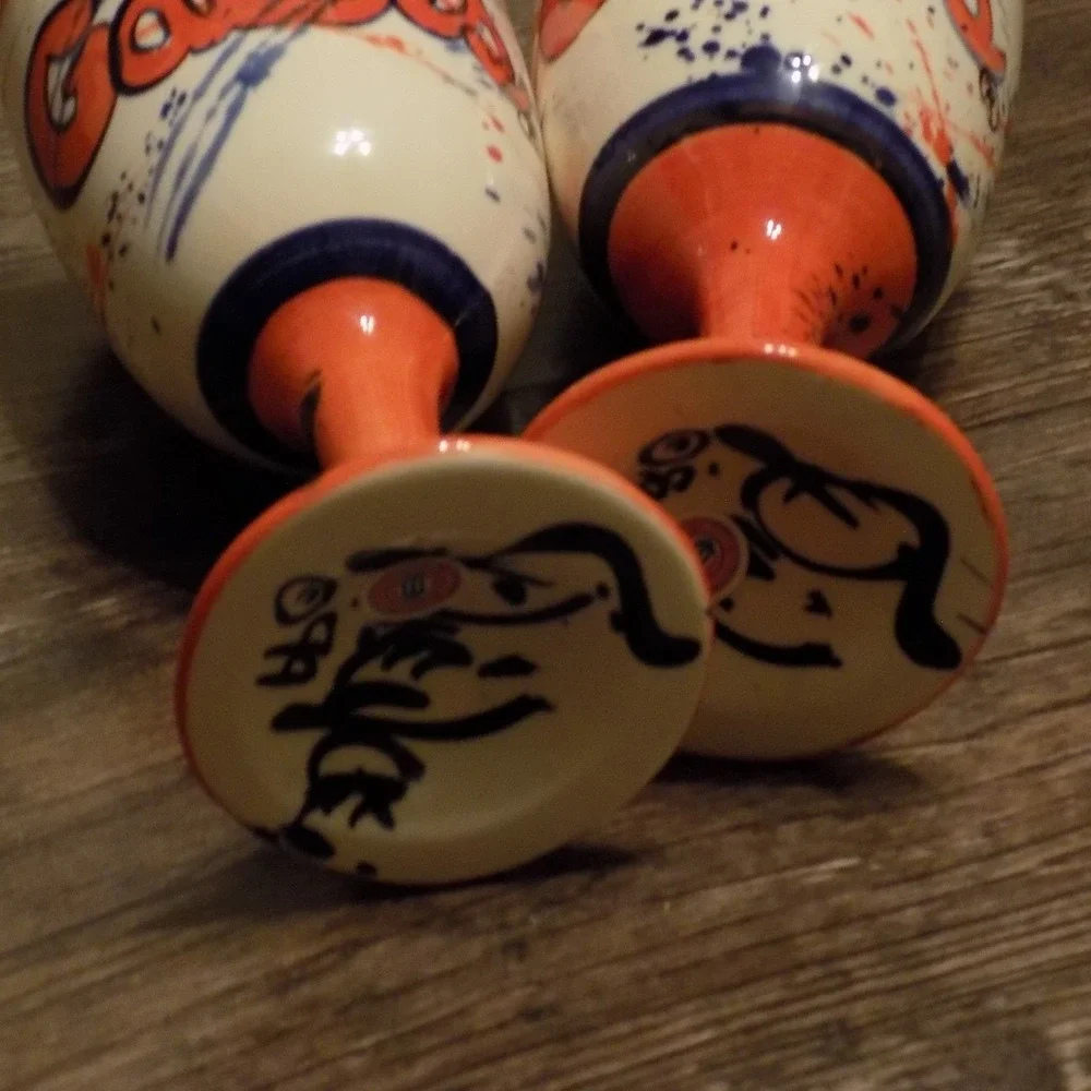University of Florida Gators‎ Goblets Wine Glasses Set of 2 Hand Painted